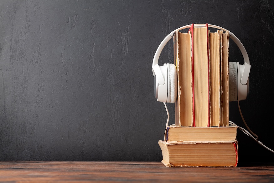 Headphones with books